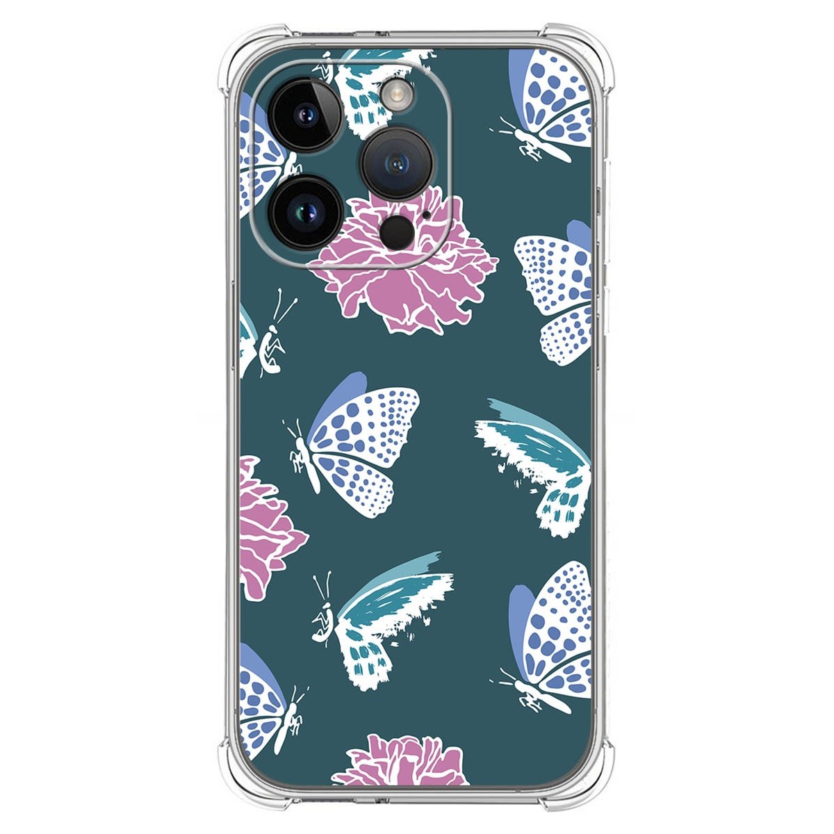 Funda Silicona Antigolpes compatible con iPhone 14 Pro (6.1) diseño Flores 10 Dibujos