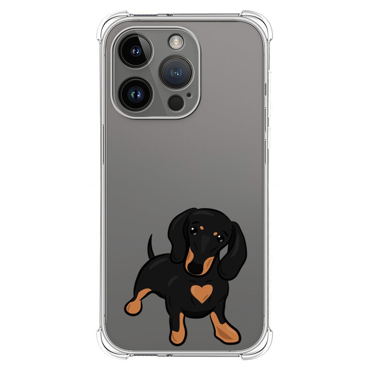 Funda Silicona Antigolpes compatible con iPhone 14 Pro (6.1) diseño Perros 04 Dibujos