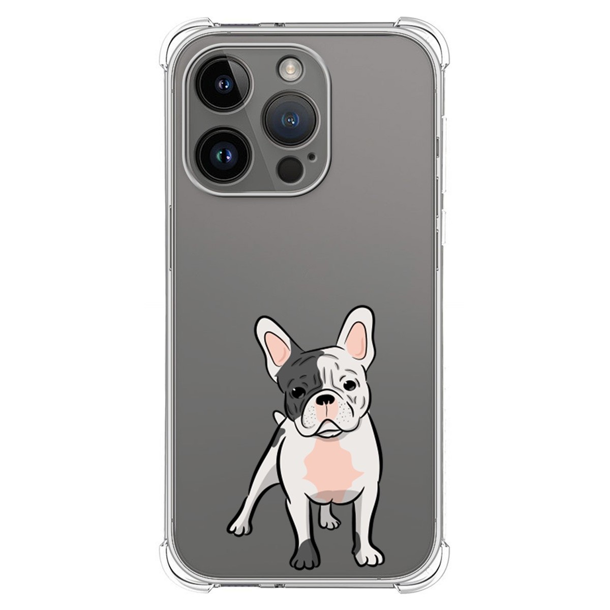 Funda Silicona Antigolpes compatible con iPhone 14 Pro (6.1) diseño Perros 06 Dibujos