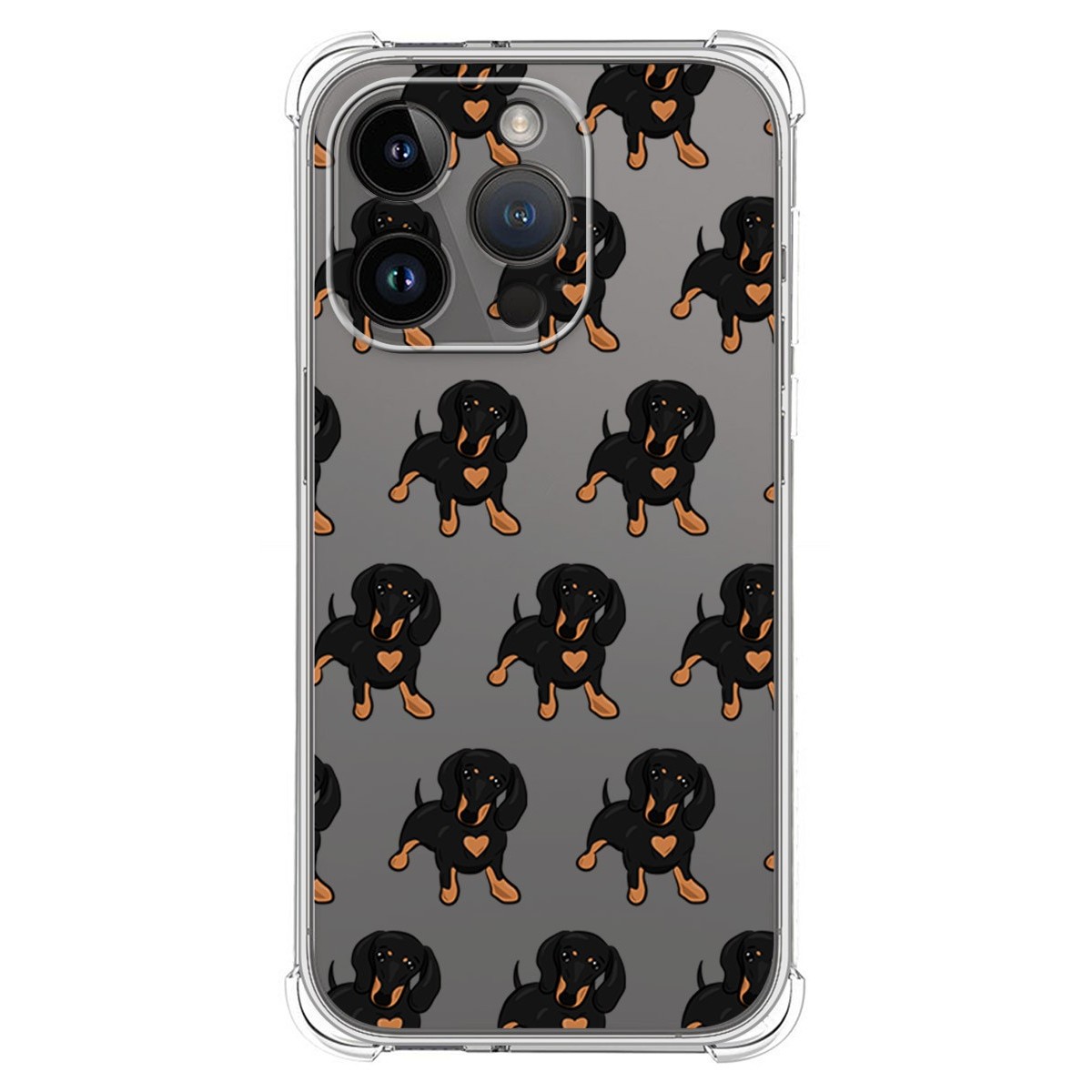 Funda Silicona Antigolpes compatible con iPhone 14 Pro (6.1) diseño Perros 10 Dibujos