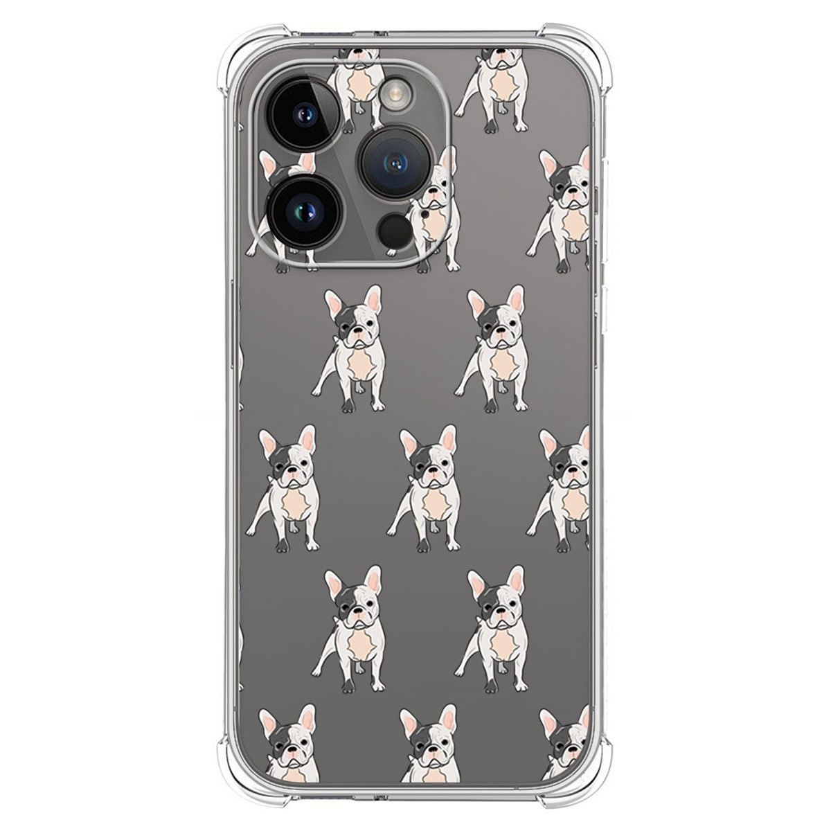 Funda Silicona Antigolpes compatible con iPhone 14 Pro (6.1) diseño Perros 12 Dibujos
