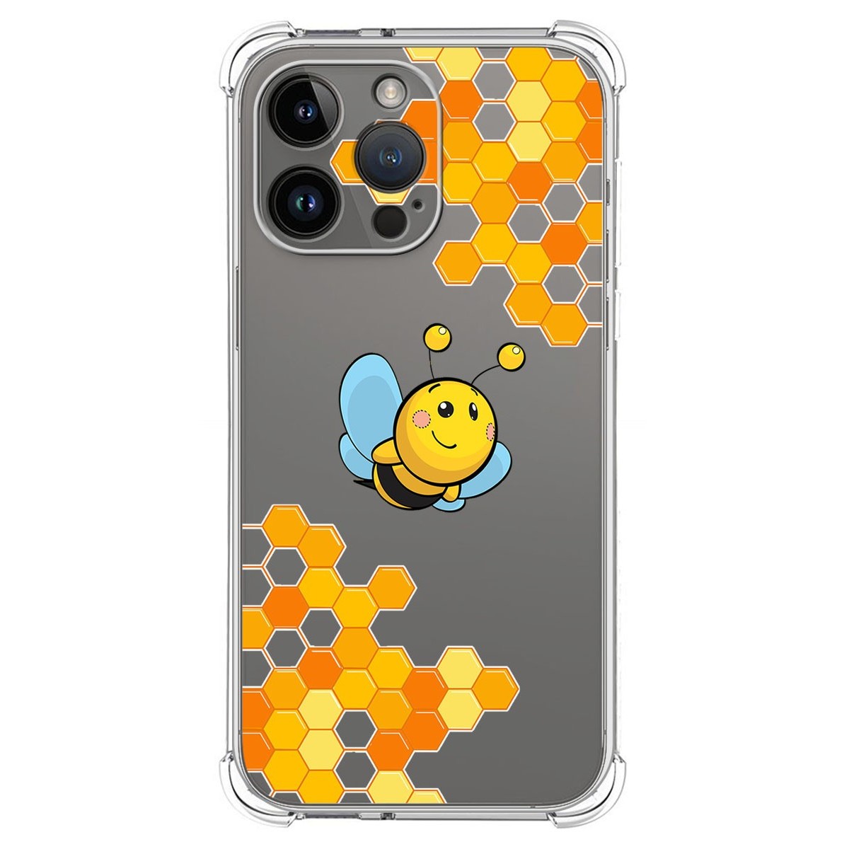 Funda Silicona Antigolpes compatible con iPhone 14 Pro Max (6.7) diseño Abeja Dibujos