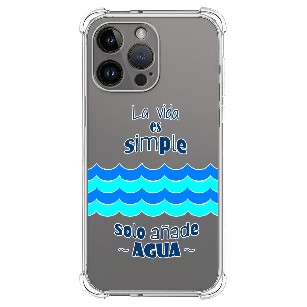 Funda Silicona Antigolpes compatible con iPhone 14 Pro Max (6.7) diseño Agua Dibujos