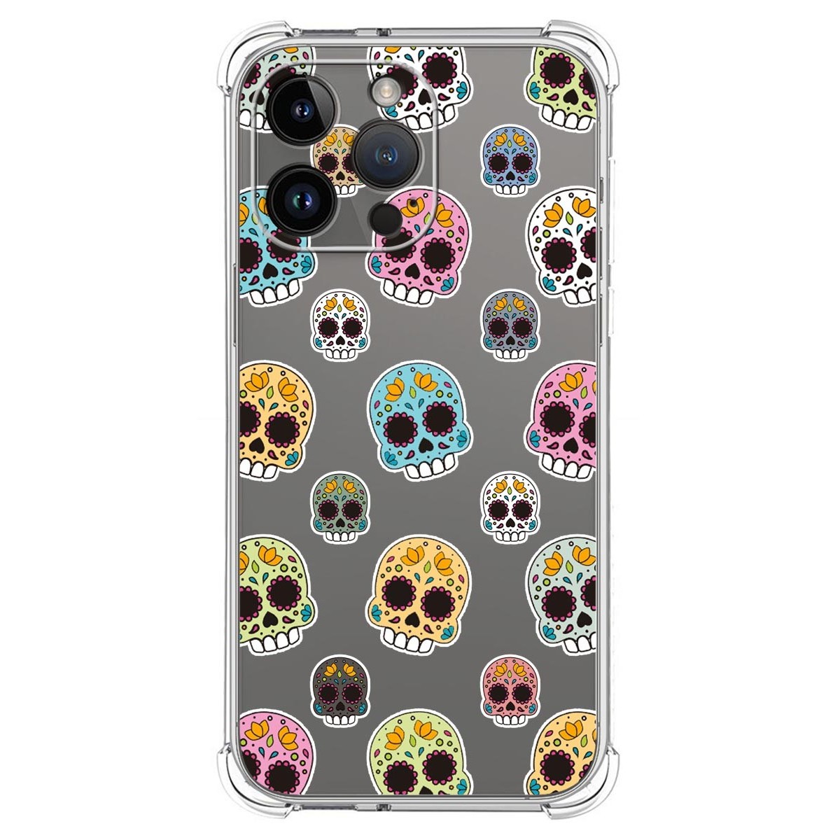 Funda Silicona Antigolpes compatible con iPhone 14 Pro Max (6.7) diseño Catrina Dibujos