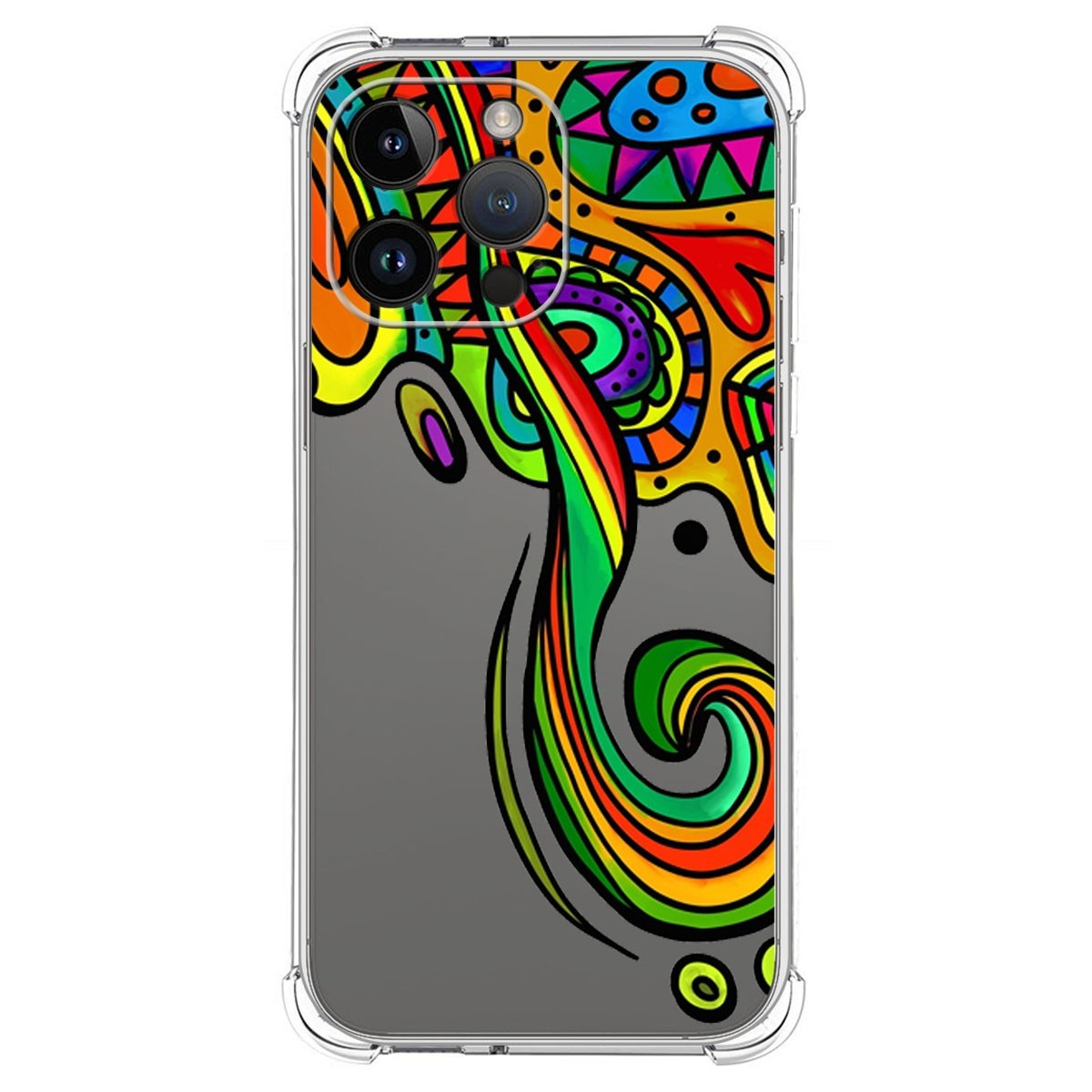 Funda Silicona Antigolpes compatible con iPhone 14 Pro Max (6.7) diseño Colores Dibujos
