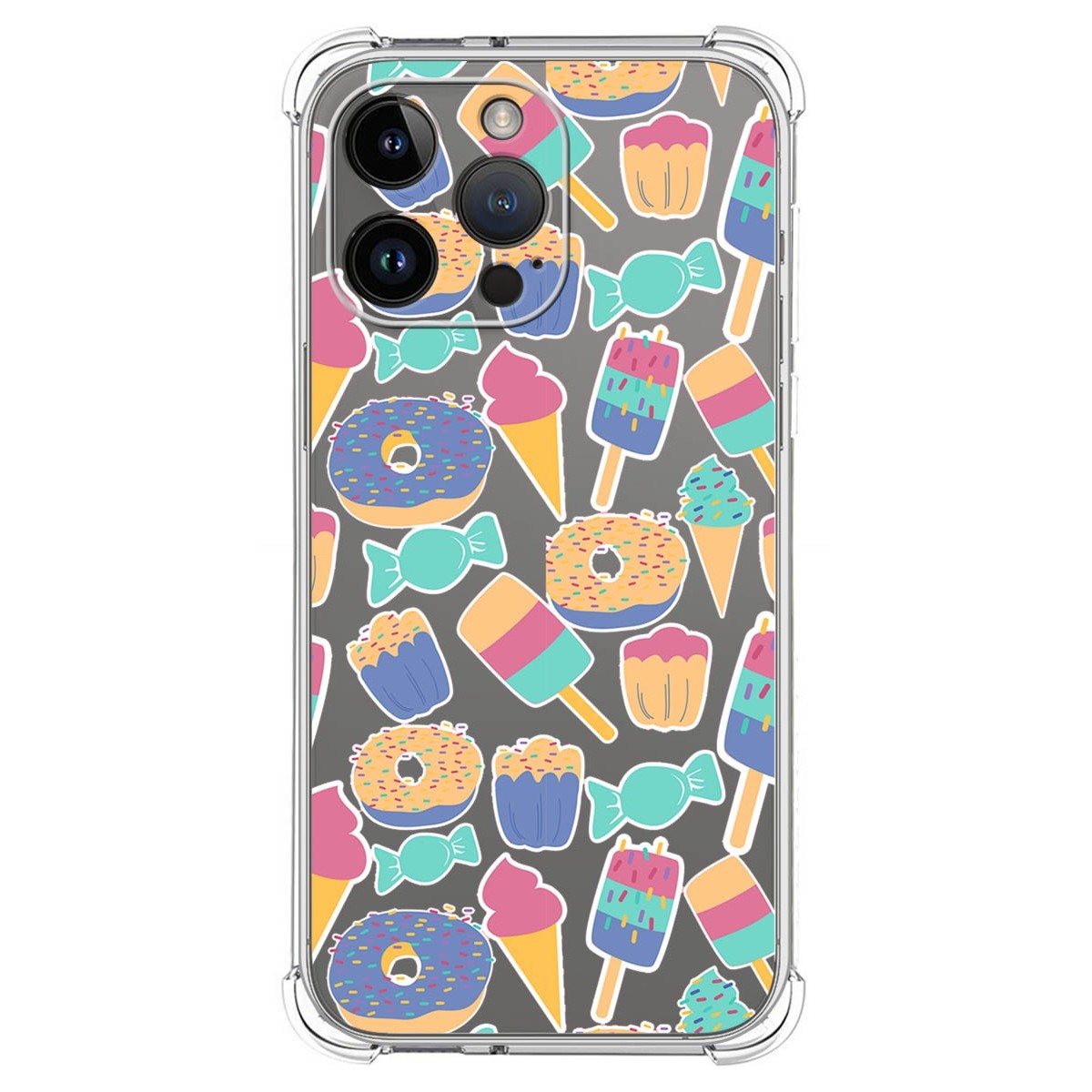 Funda Silicona Antigolpes compatible con iPhone 14 Pro Max (6.7) diseño Dulces 02 Dibujos