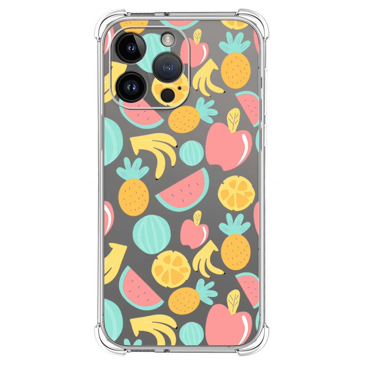 Funda Silicona Antigolpes compatible con iPhone 14 Pro Max (6.7) diseño Frutas 02 Dibujos