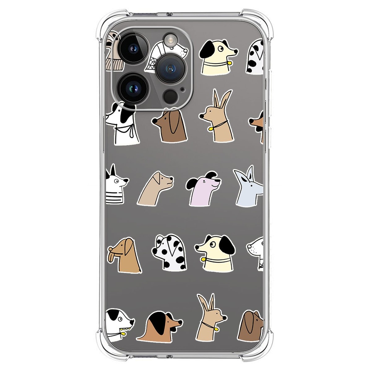 Funda Silicona Antigolpes compatible con iPhone 14 Pro Max (6.7) diseño Perros Dibujos