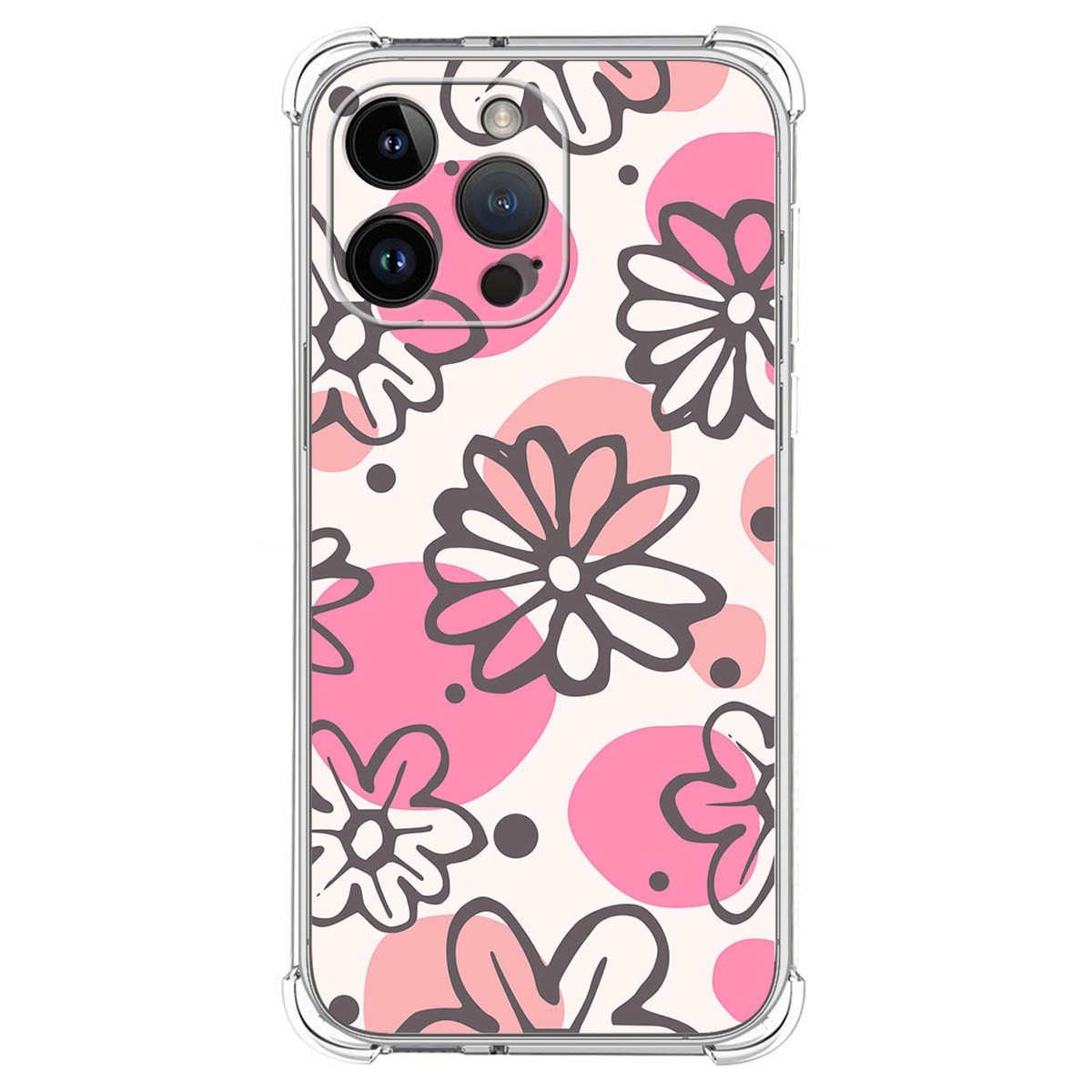 Funda Silicona Antigolpes compatible con iPhone 14 Pro Max (6.7) diseño Flores 09 Dibujos