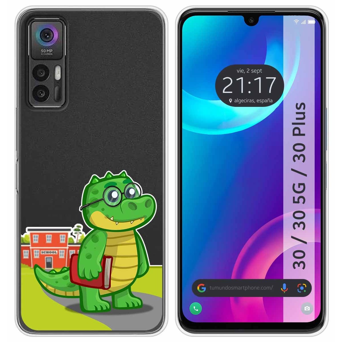 Funda Silicona Transparente para TCL 30 / 30 5G / 30 Plus diseño Coco Dibujos