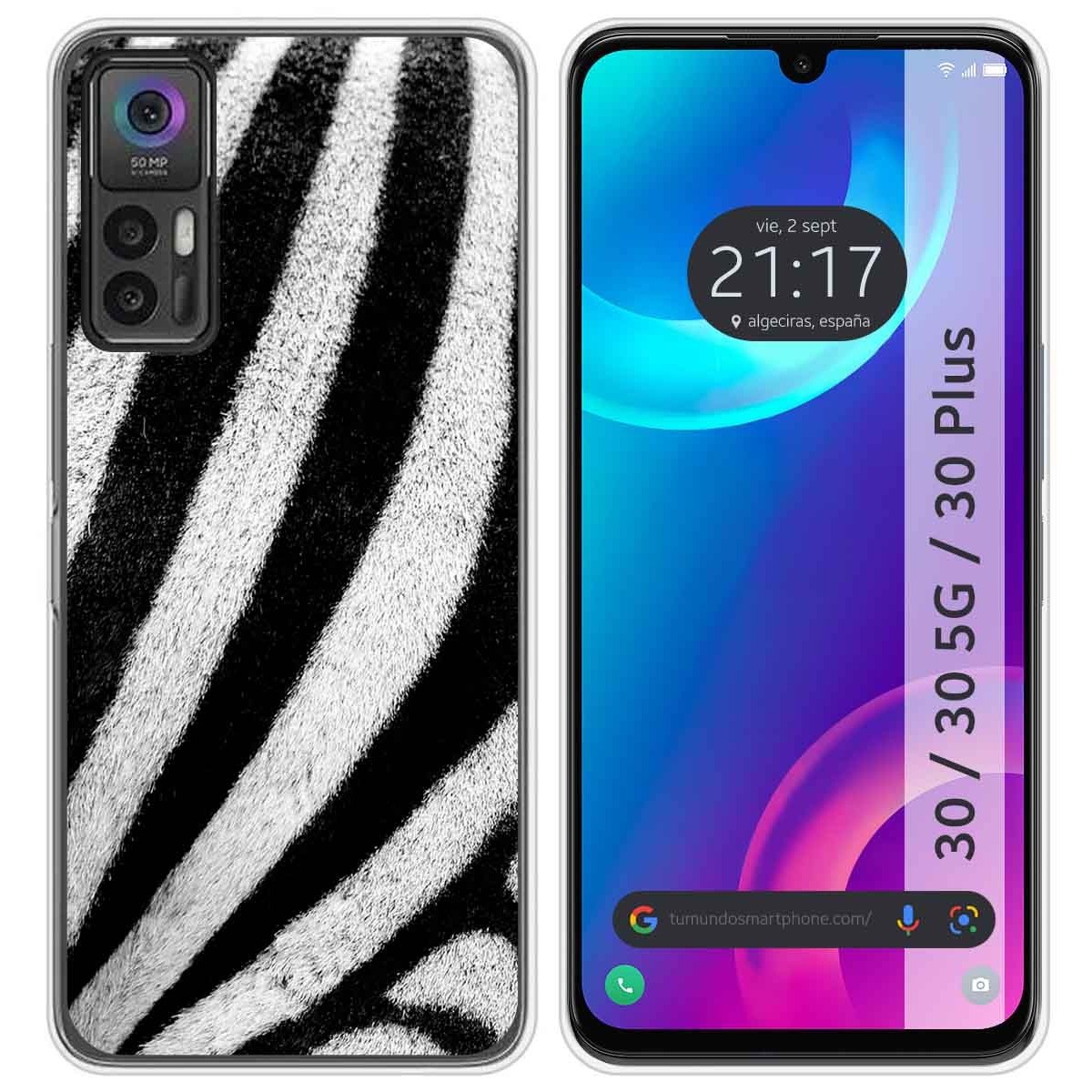 Funda Silicona para TCL 30 / 30 5G / 30 Plus diseño Animal 02 Dibujos