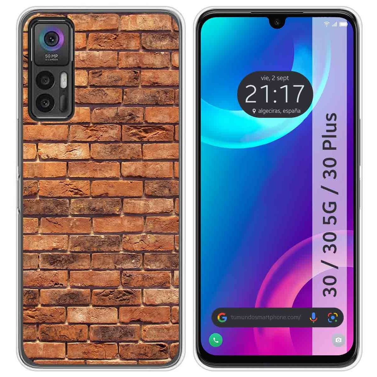 Funda Silicona para TCL 30 / 30 5G / 30 Plus diseño Ladrillo 04 Dibujos