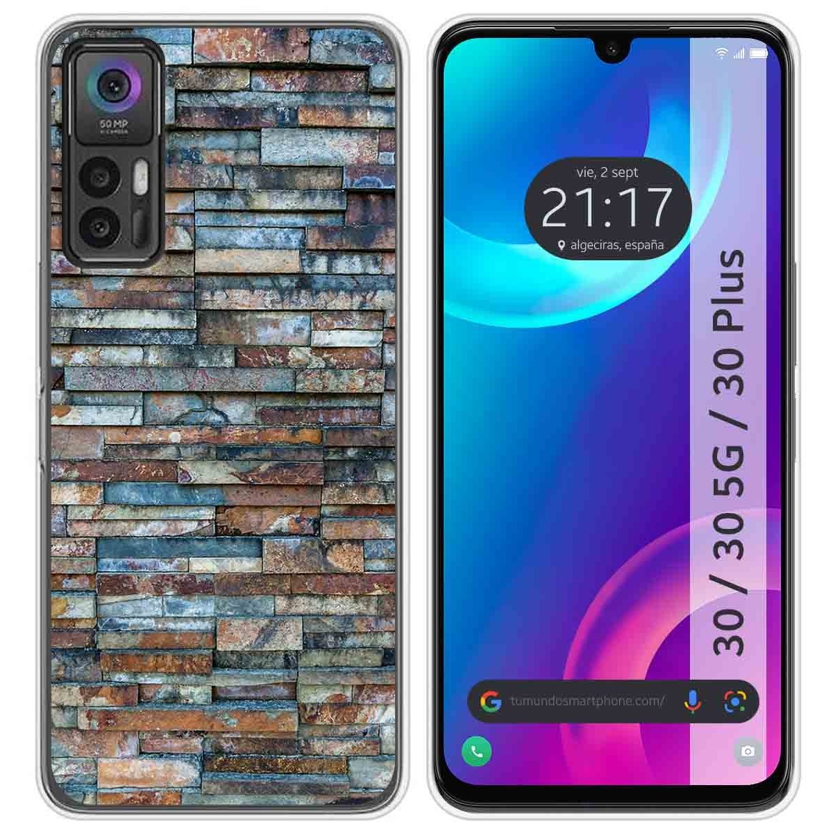 Funda Silicona para TCL 30 / 30 5G / 30 Plus diseño Ladrillo 05 Dibujos