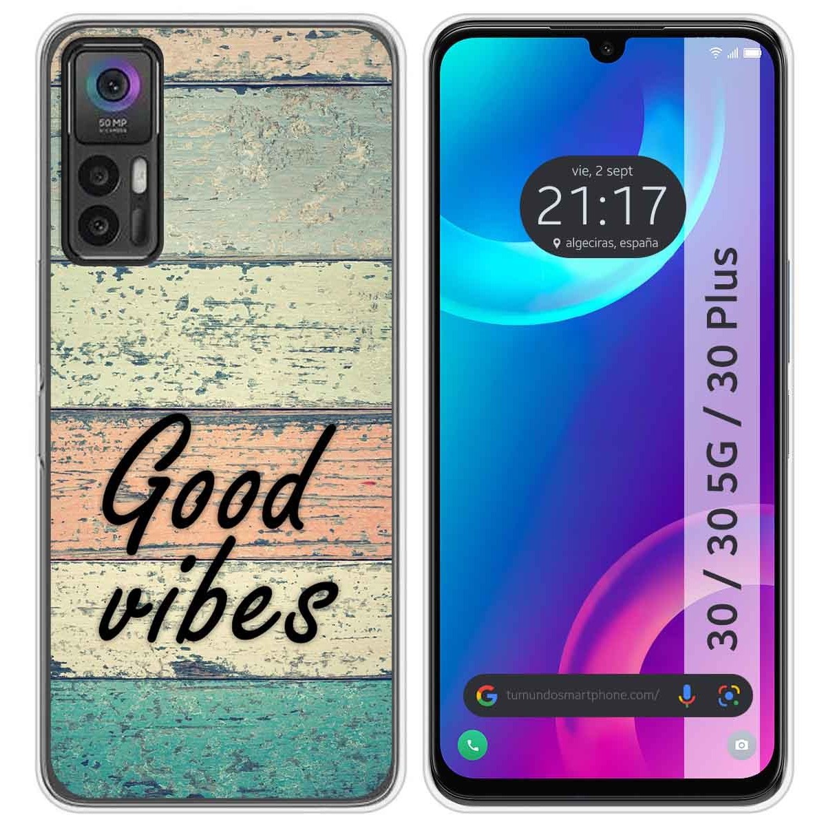 Funda Silicona para TCL 30 / 30 5G / 30 Plus diseño Madera 01 Dibujos