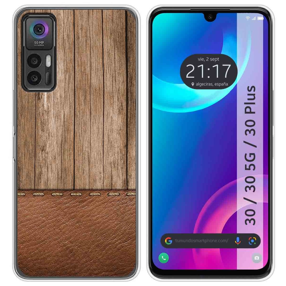 Funda Silicona para TCL 30 / 30 5G / 30 Plus diseño Madera 09 Dibujos