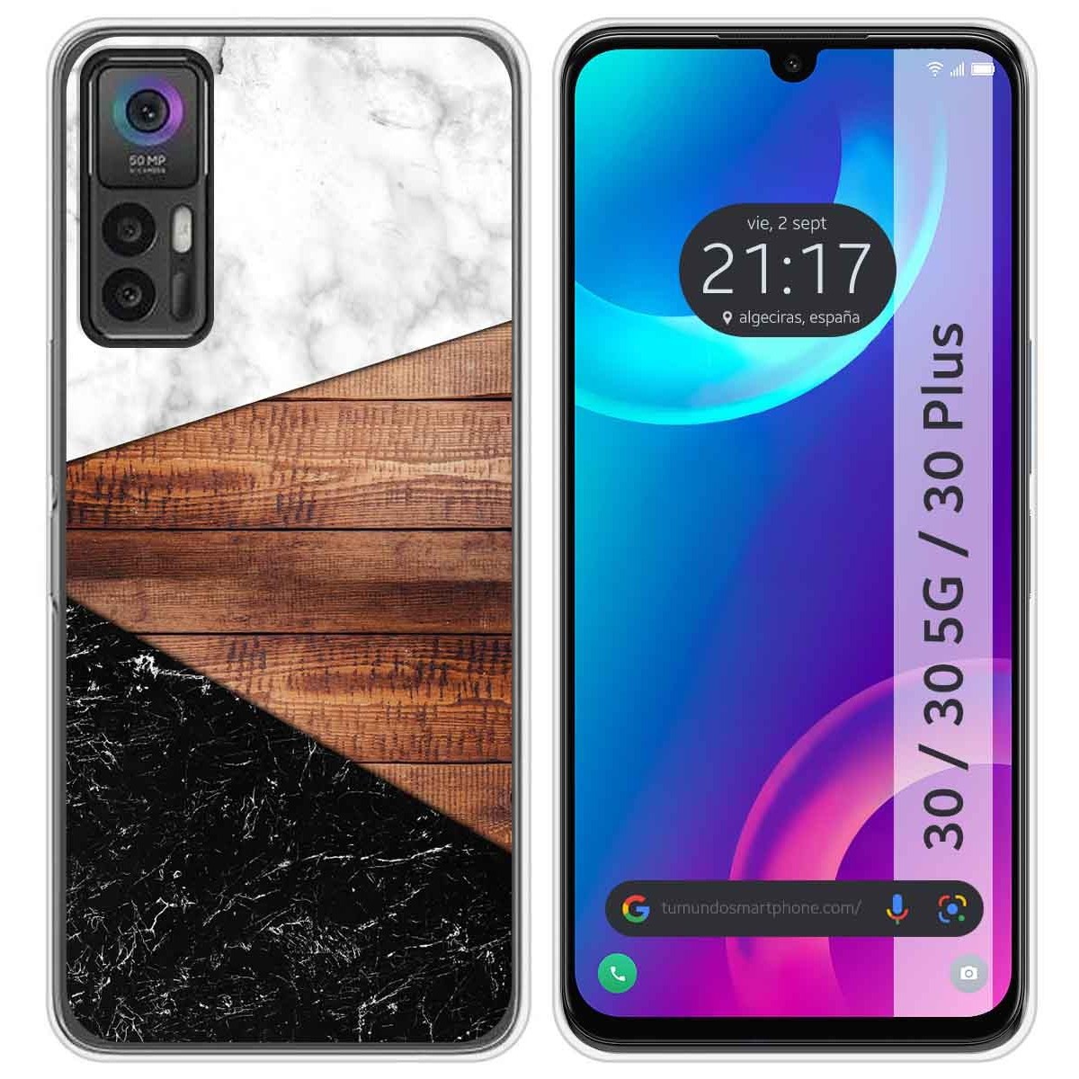 Funda Silicona para TCL 30 / 30 5G / 30 Plus diseño Mármol 11 Dibujos