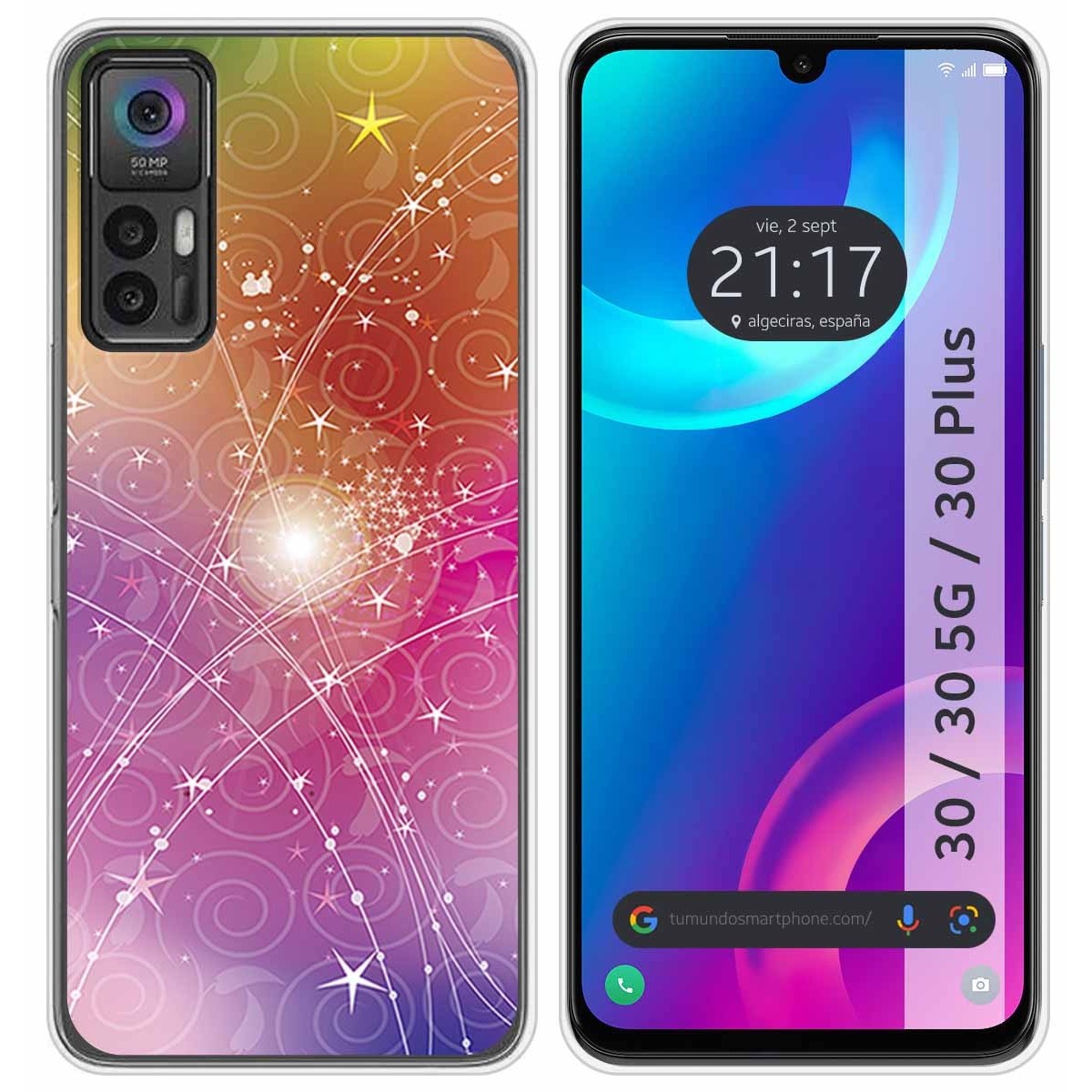 Funda Silicona para TCL 30 / 30 5G / 30 Plus diseño Abstracto Dibujos