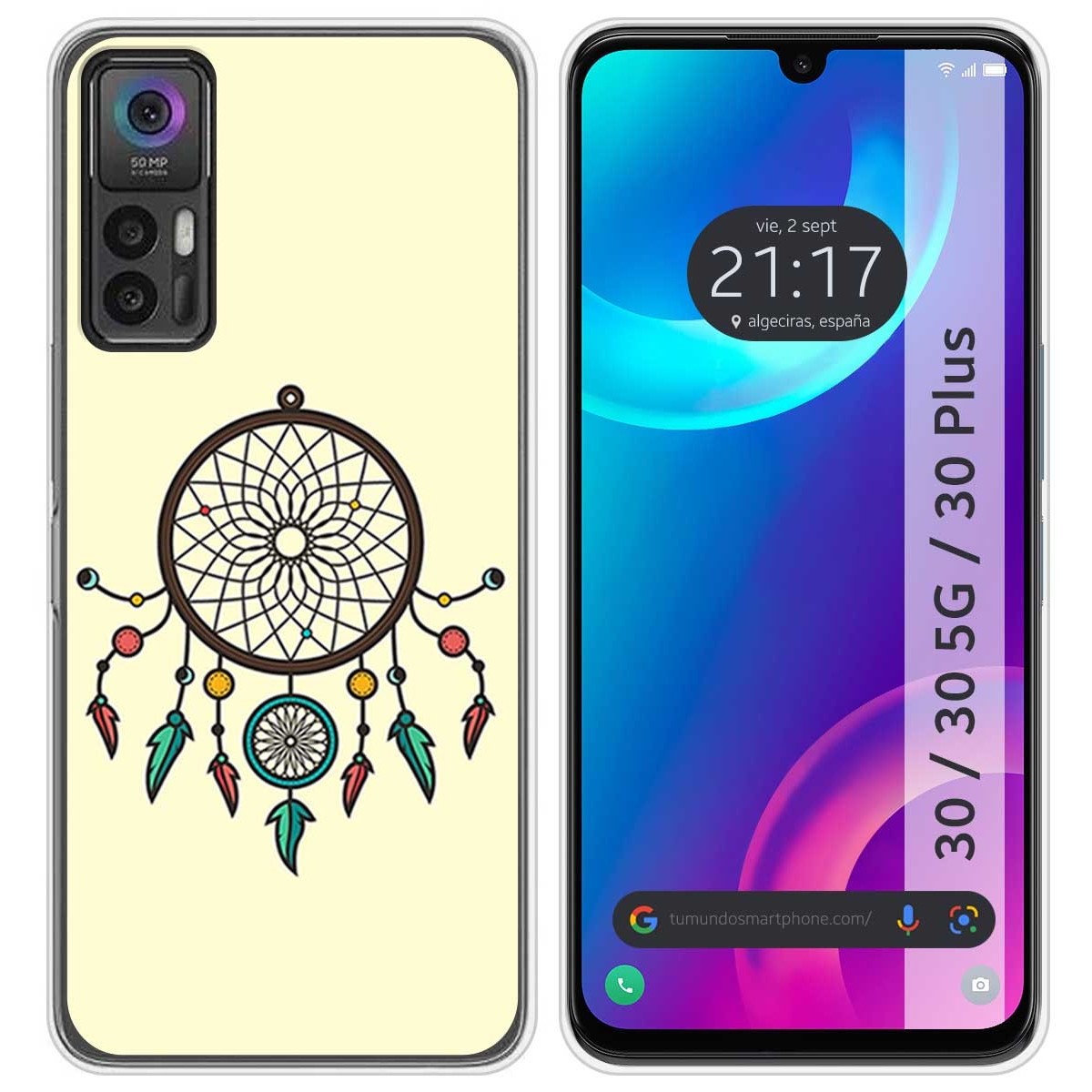 Funda Silicona para TCL 30 / 30 5G / 30 Plus diseño Atrapasueños Dibujos