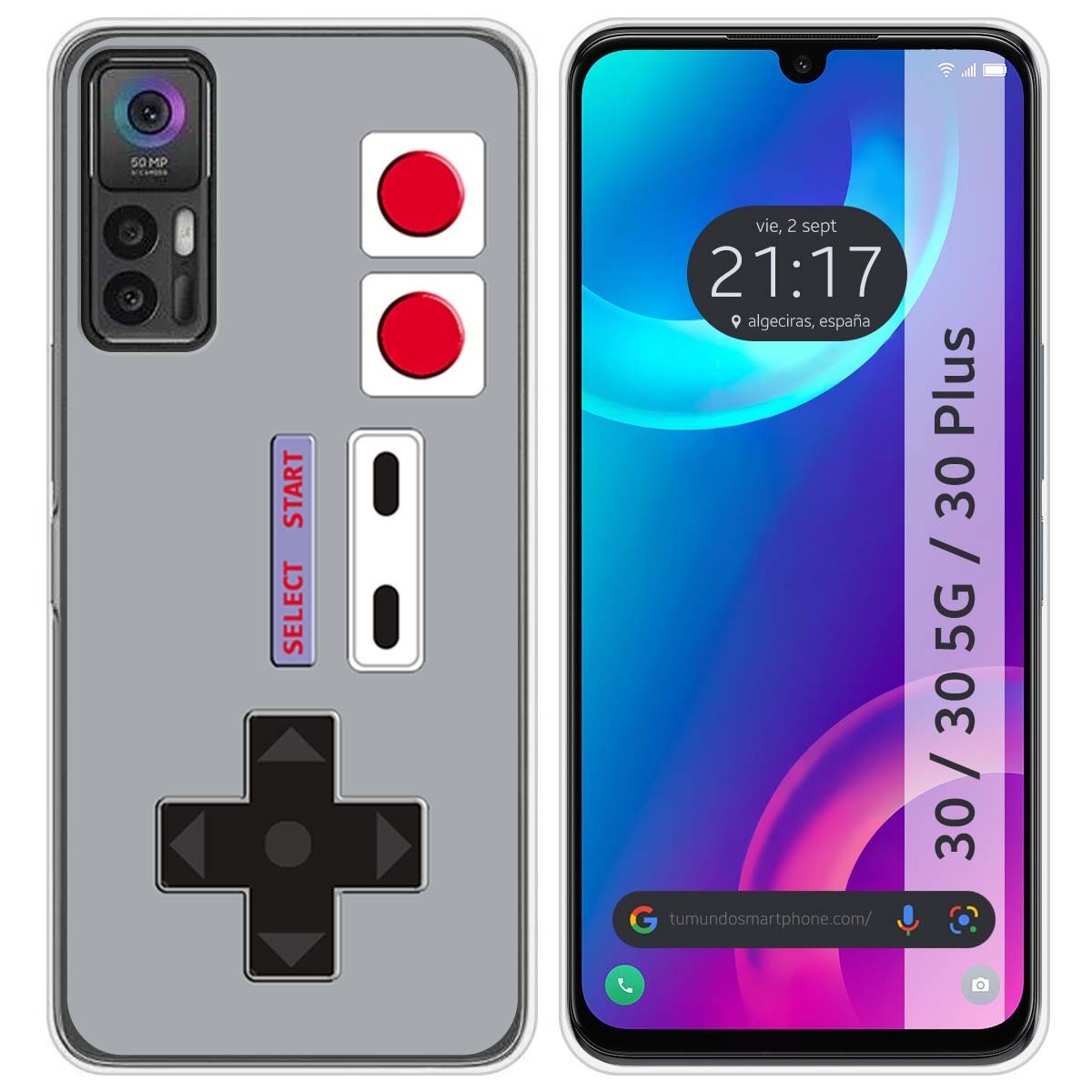 Funda Silicona para TCL 30 / 30 5G / 30 Plus diseño Consola Dibujos