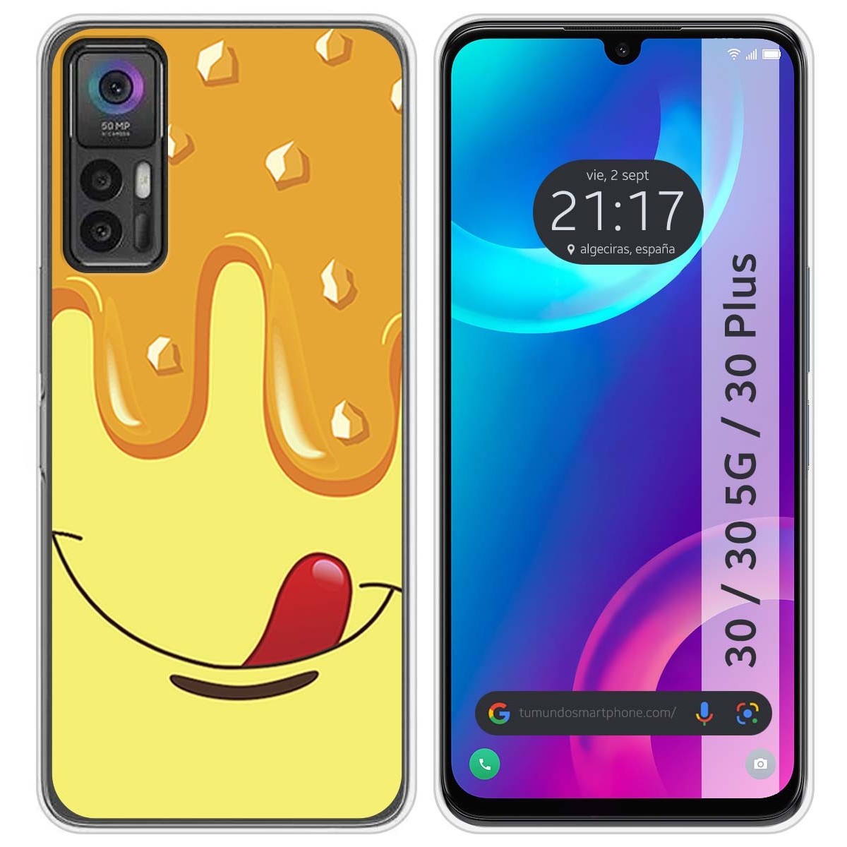Funda Silicona para TCL 30 / 30 5G / 30 Plus diseño Helado Vainilla Dibujos