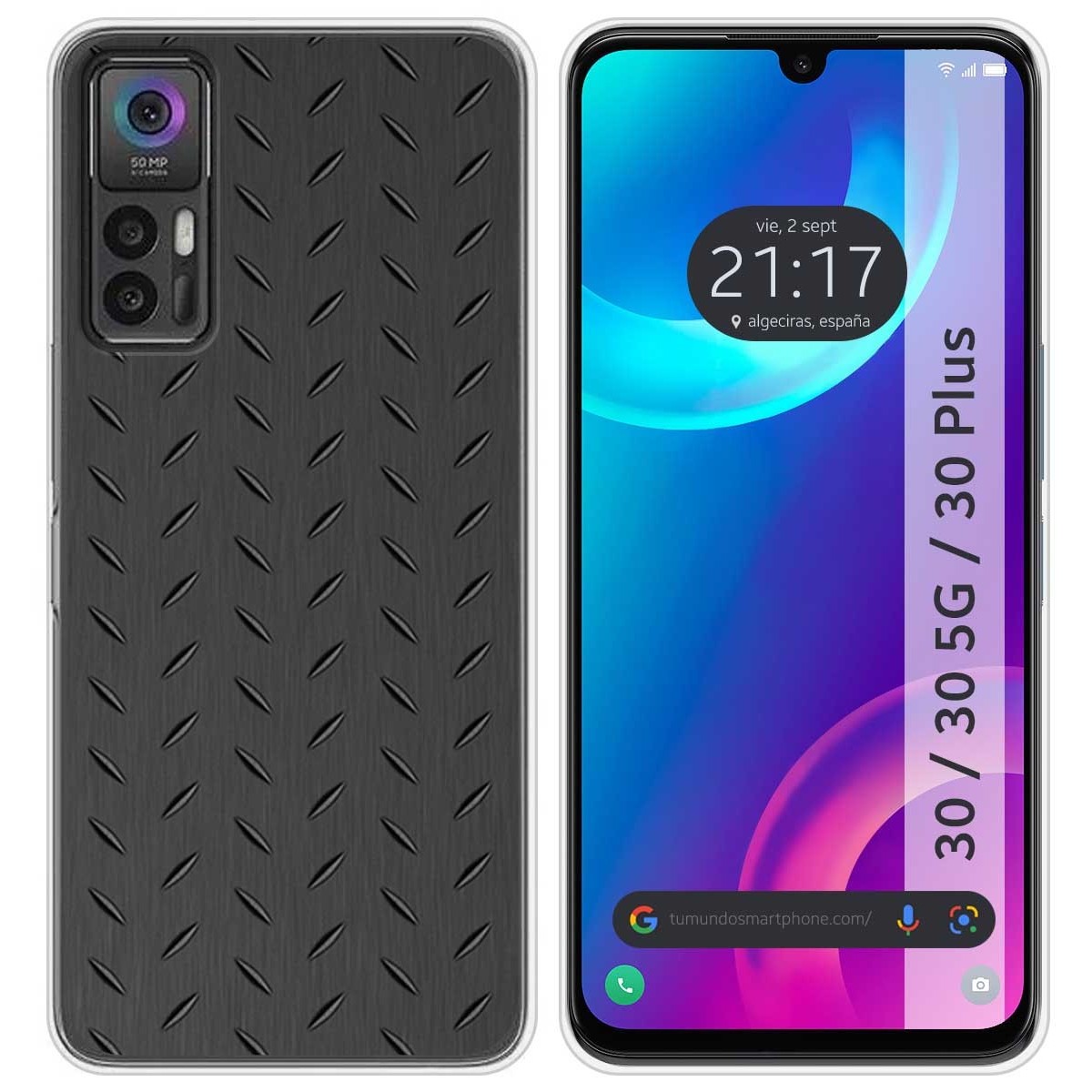 Funda Silicona para TCL 30 / 30 5G / 30 Plus diseño Metal Dibujos