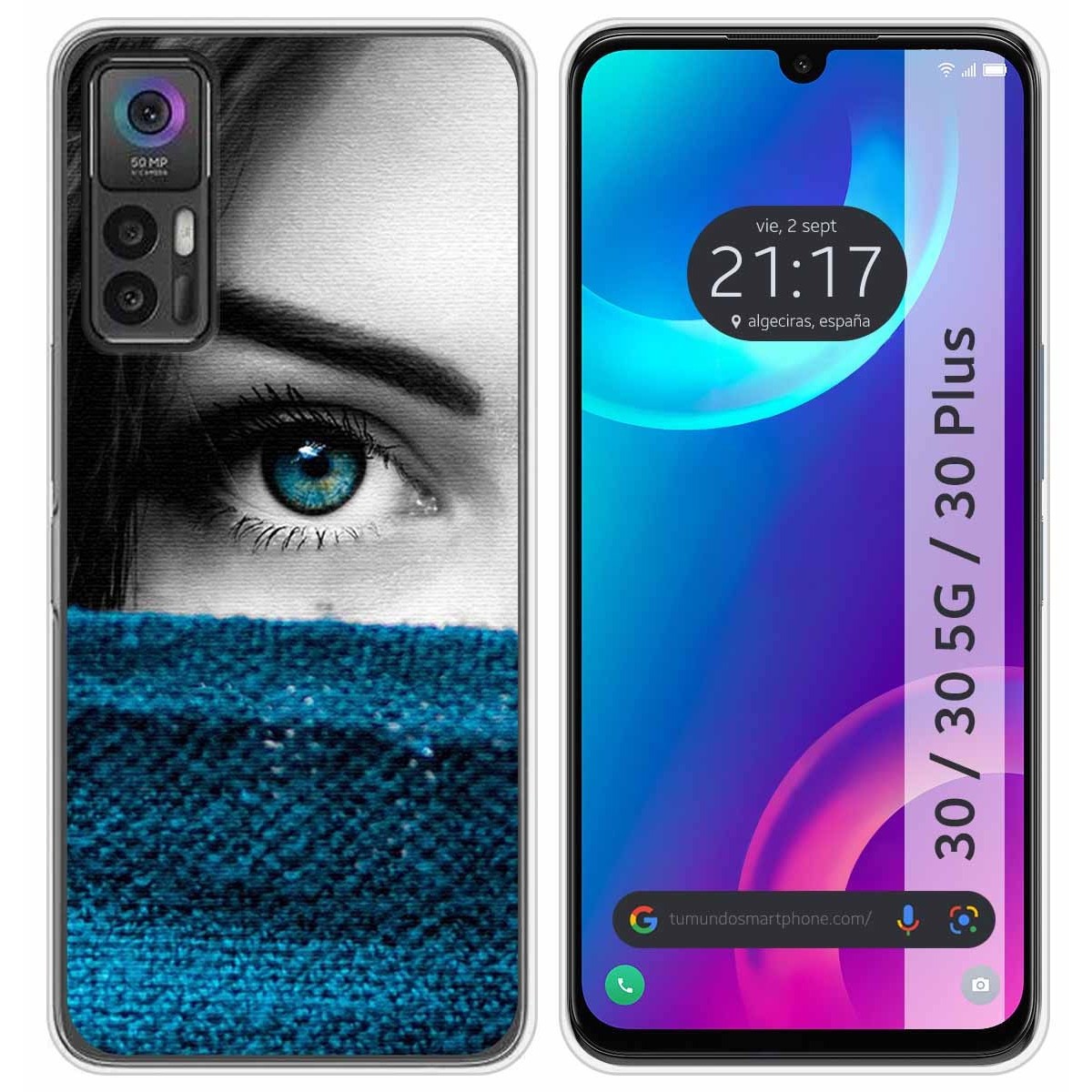 Funda Silicona para TCL 30 / 30 5G / 30 Plus diseño Ojo Dibujos