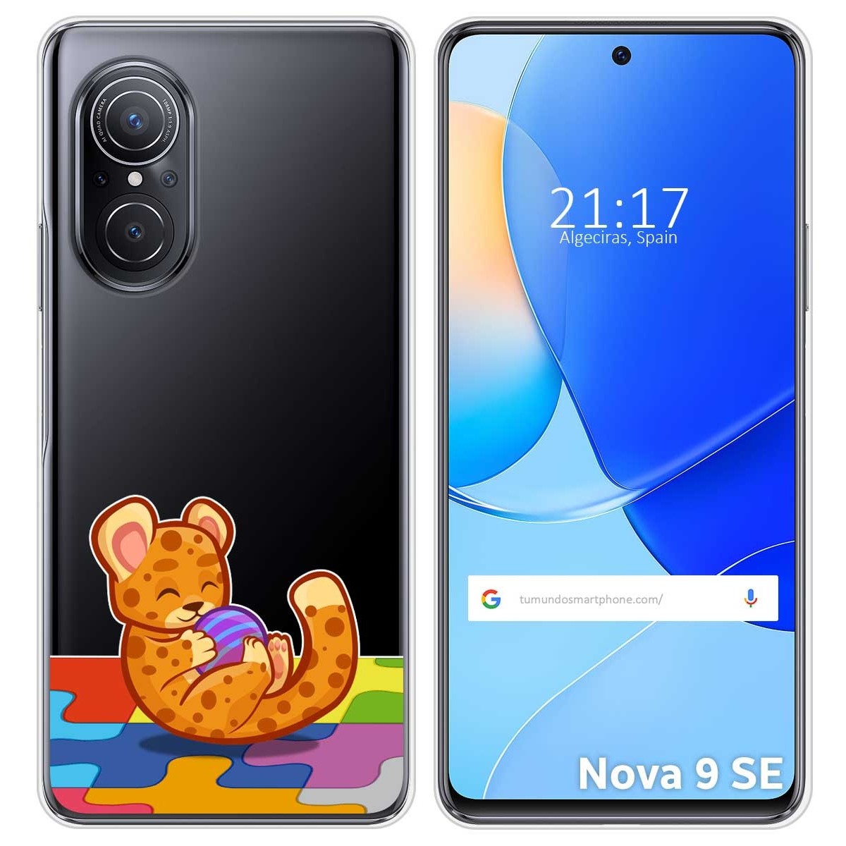 Funda Silicona Transparente para Huawei Nova 9 SE diseño Leopardo Dibujos