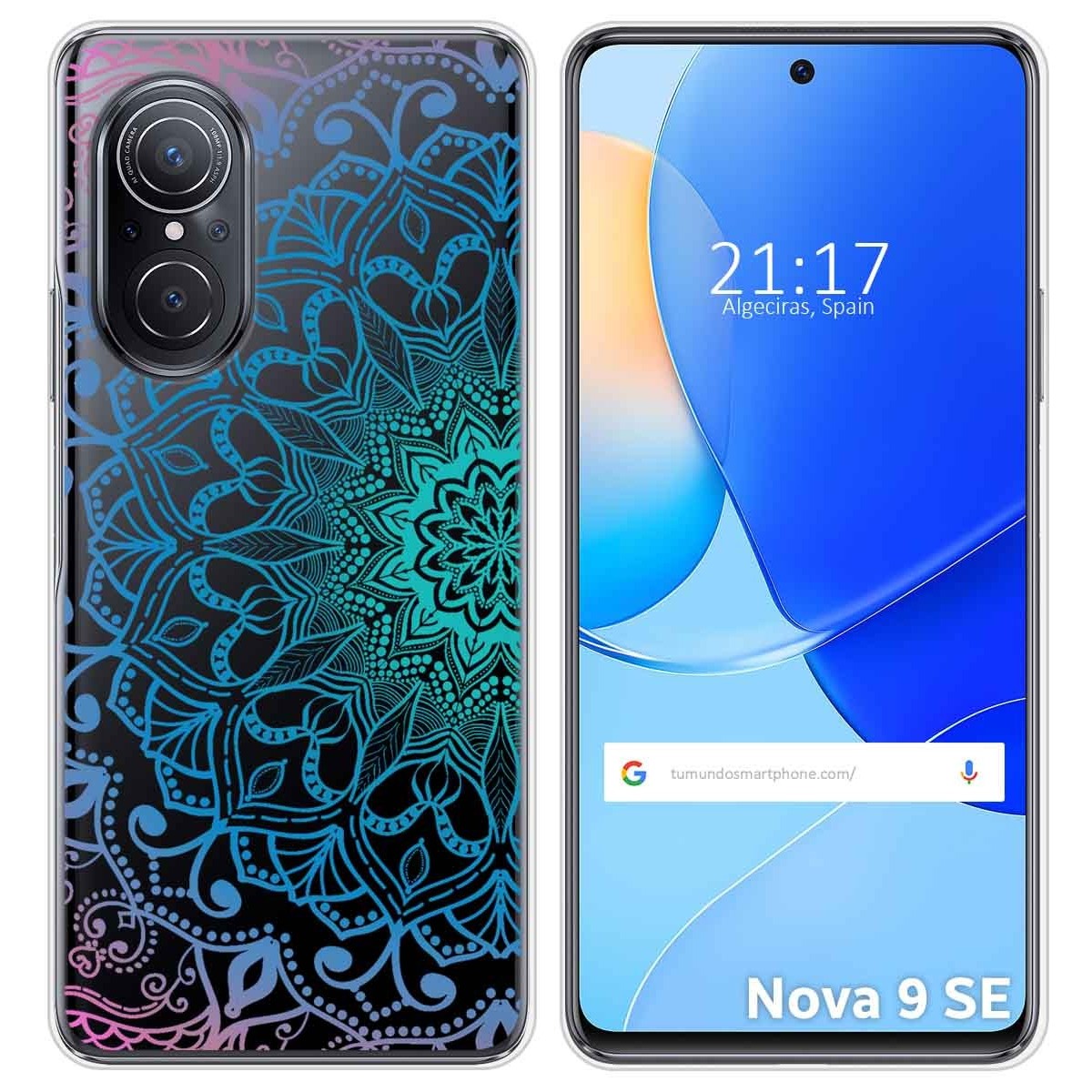 Funda Silicona Transparente para Huawei Nova 9 SE diseño Mandala Dibujos