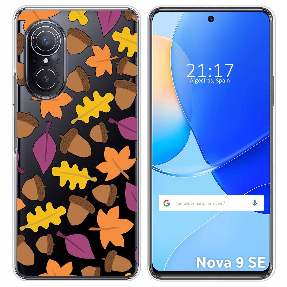 Funda Silicona Transparente para Huawei Nova 9 SE diseño Otoño Dibujos
