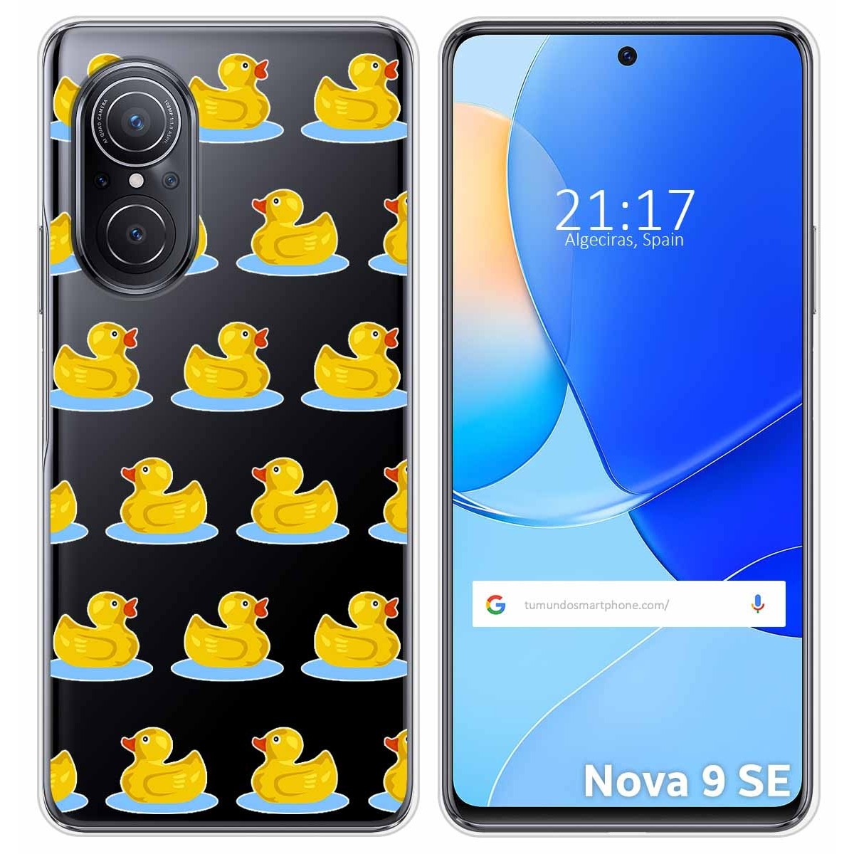 Funda Silicona Transparente para Huawei Nova 9 SE diseño Pato Dibujos