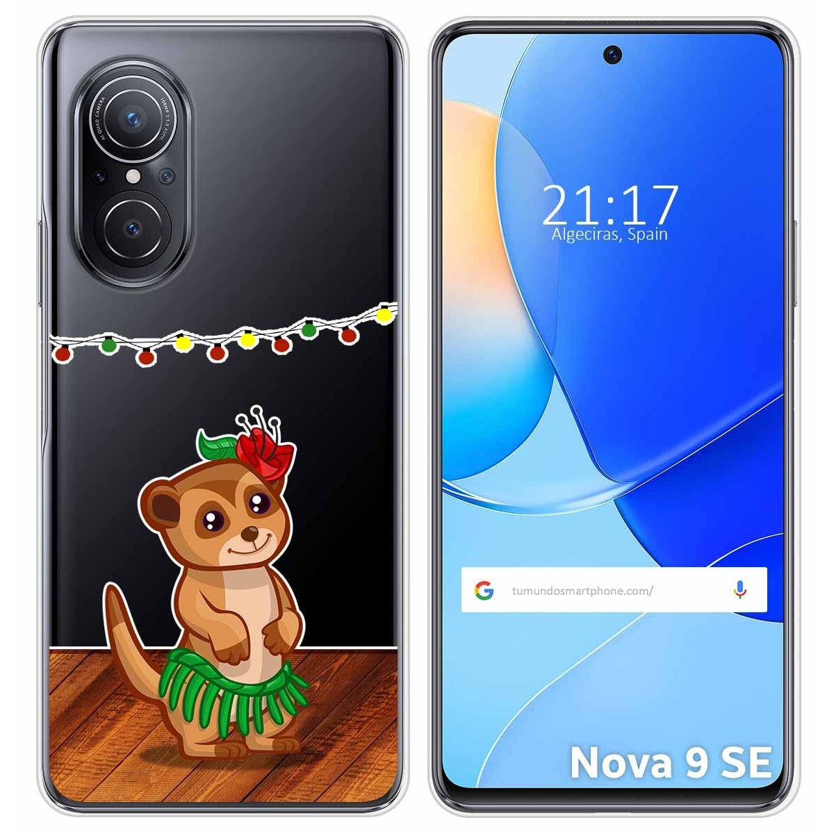 Funda Silicona Transparente para Huawei Nova 9 SE diseño Suricata Dibujos