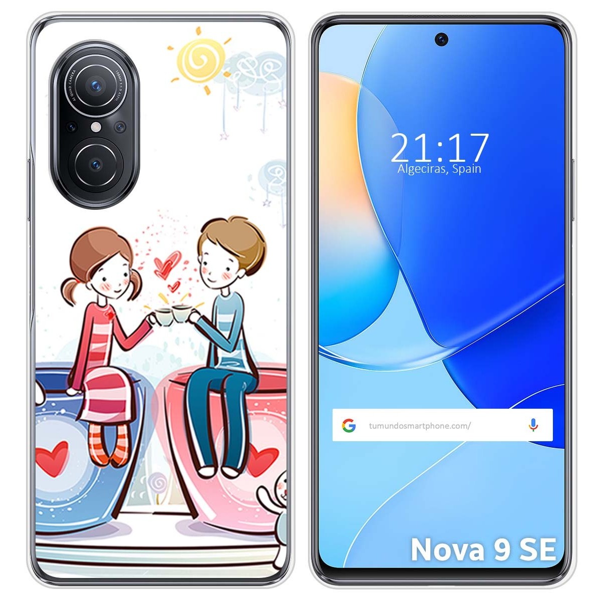 Funda Silicona para Huawei Nova 9 SE diseño Café Dibujos