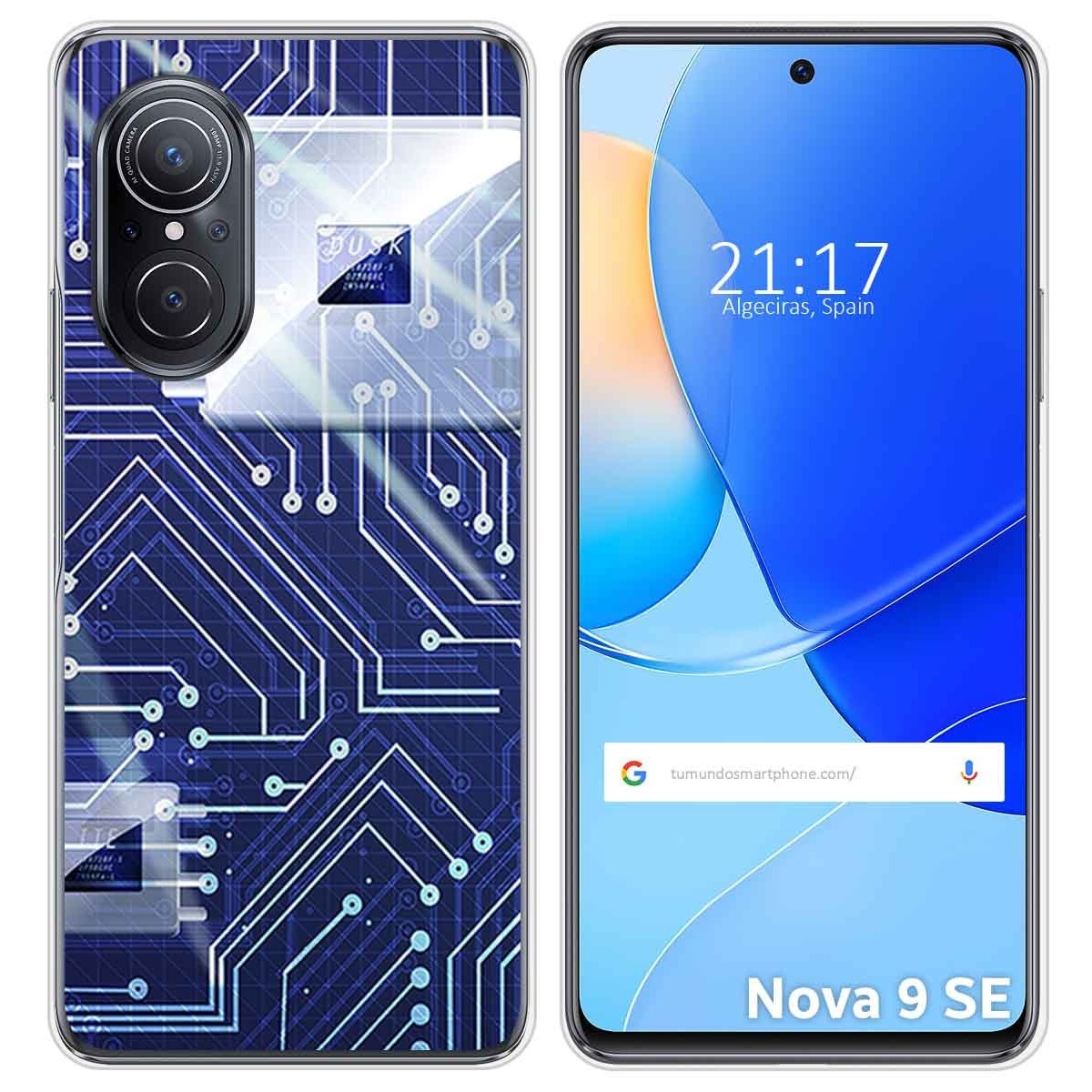 Funda Silicona para Huawei Nova 9 SE diseño Circuito Dibujos