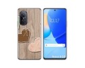 Funda Silicona para Huawei Nova 9 SE diseño Corazones Madera Dibujos