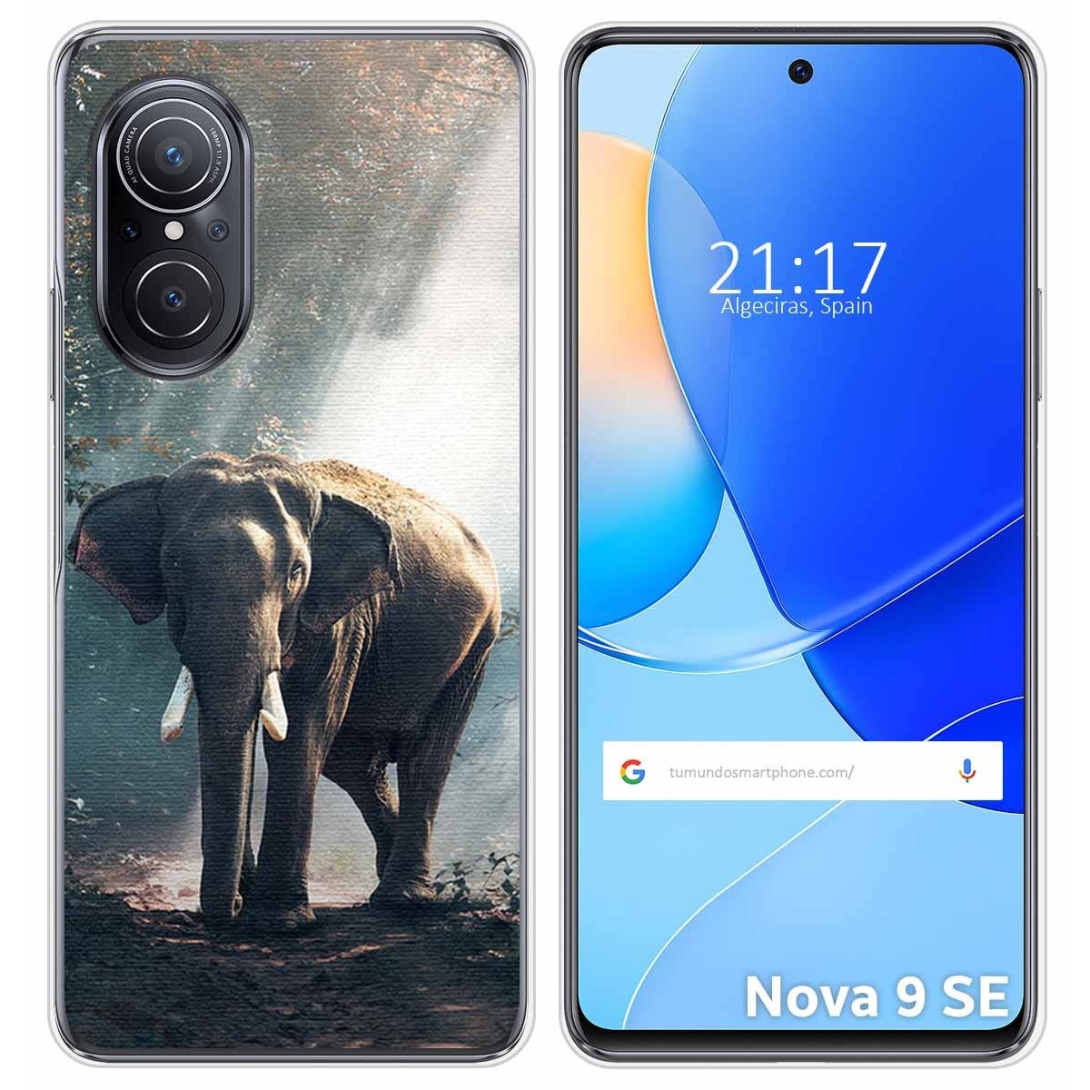 Funda Silicona para Huawei Nova 9 SE diseño Elefante Dibujos