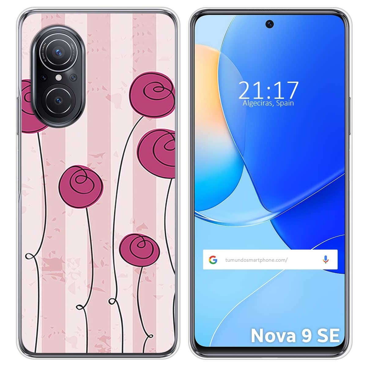 Funda Silicona para Huawei Nova 9 SE diseño Flores Vintage Dibujos