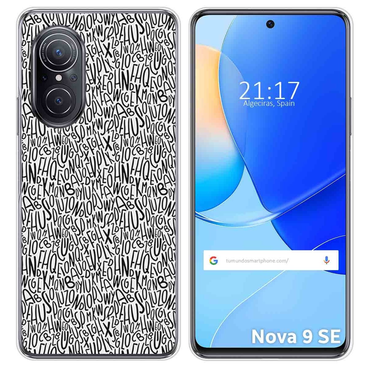 Funda Silicona para Huawei Nova 9 SE diseño Letras Dibujos