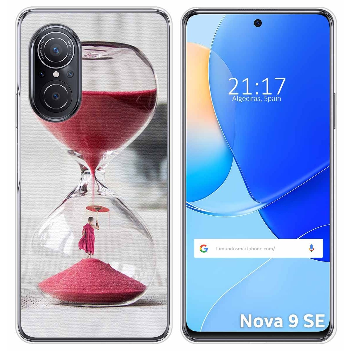 Funda Silicona para Huawei Nova 9 SE diseño Reloj Dibujos