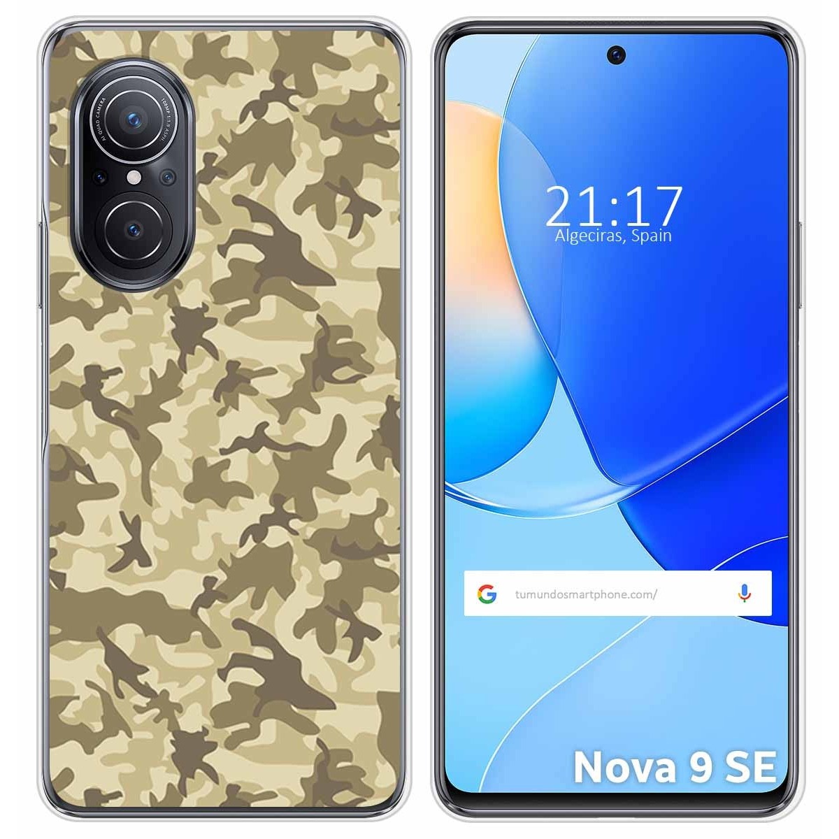 Funda Silicona para Huawei Nova 9 SE diseño Sand Camuflaje Dibujos