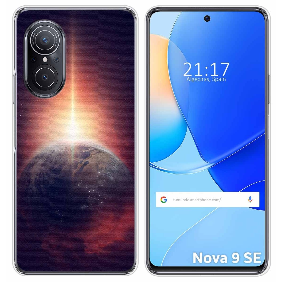 Funda Silicona para Huawei Nova 9 SE diseño Tierra Dibujos