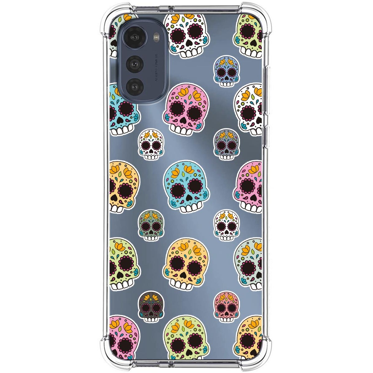 Funda Silicona Antigolpes para Motorola Moto E32 4G diseño Catrina Dibujos