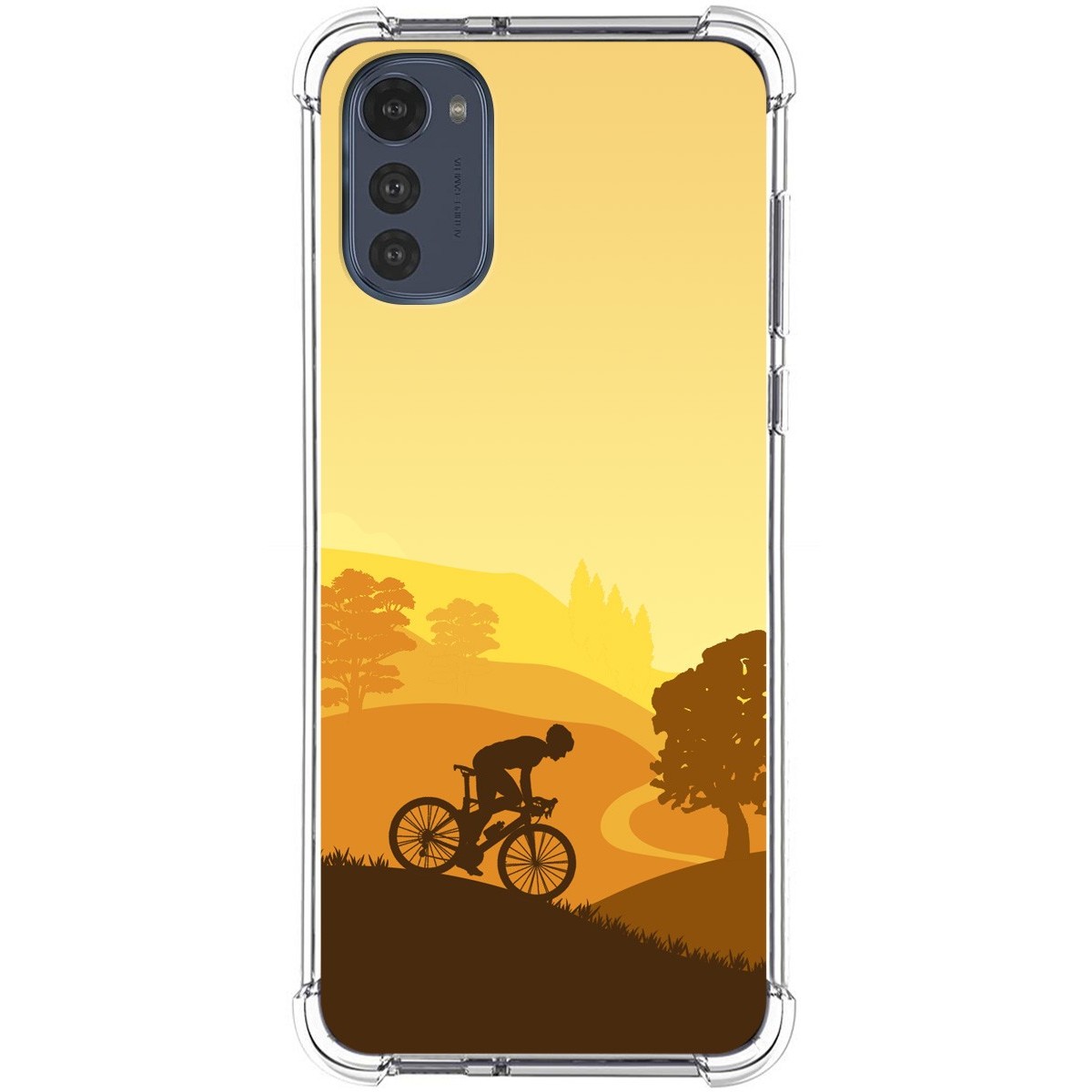 Funda Silicona Antigolpes para Motorola Moto E32 4G diseño Ciclista Dibujos