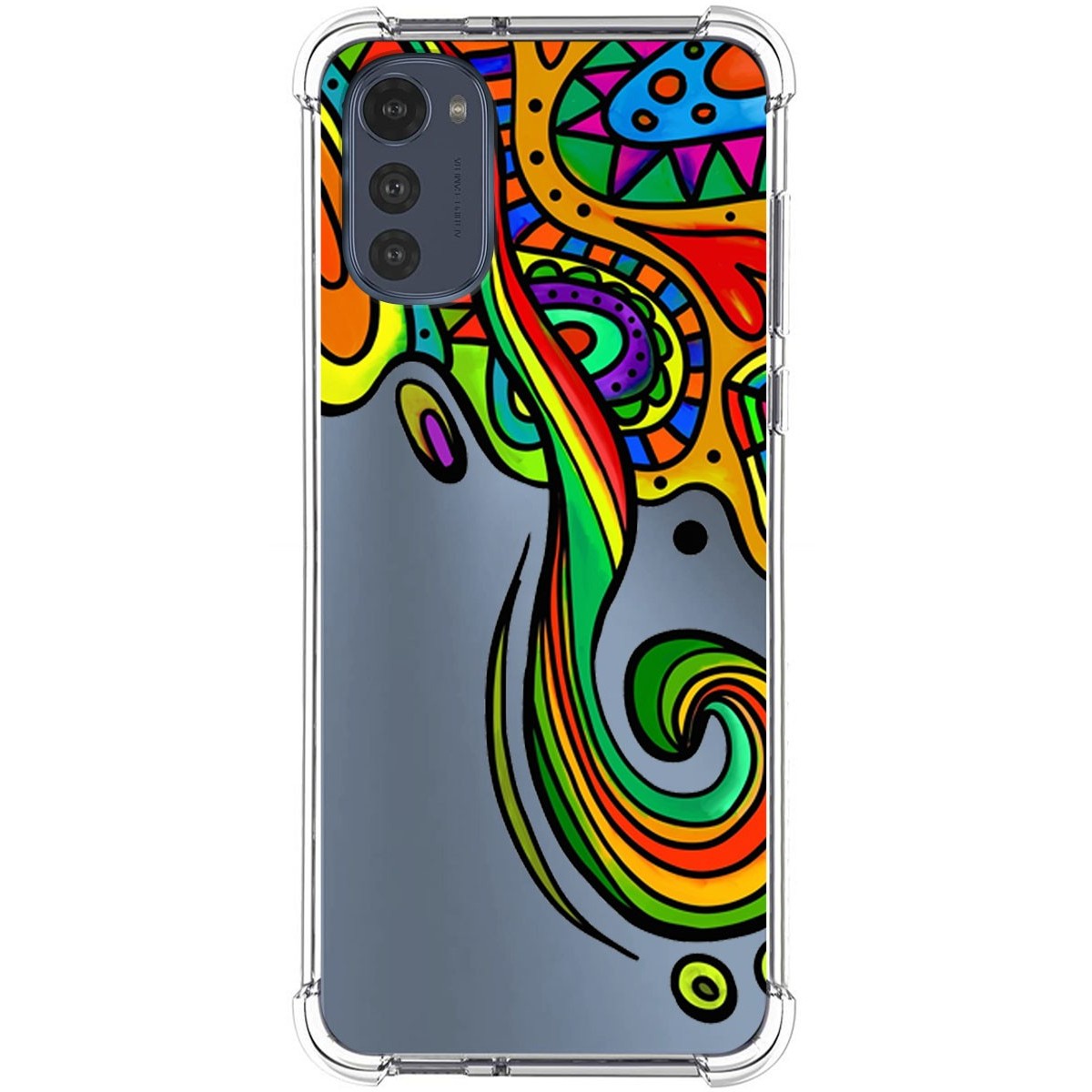 Funda Silicona Antigolpes para Motorola Moto E32 4G diseño Colores Dibujos
