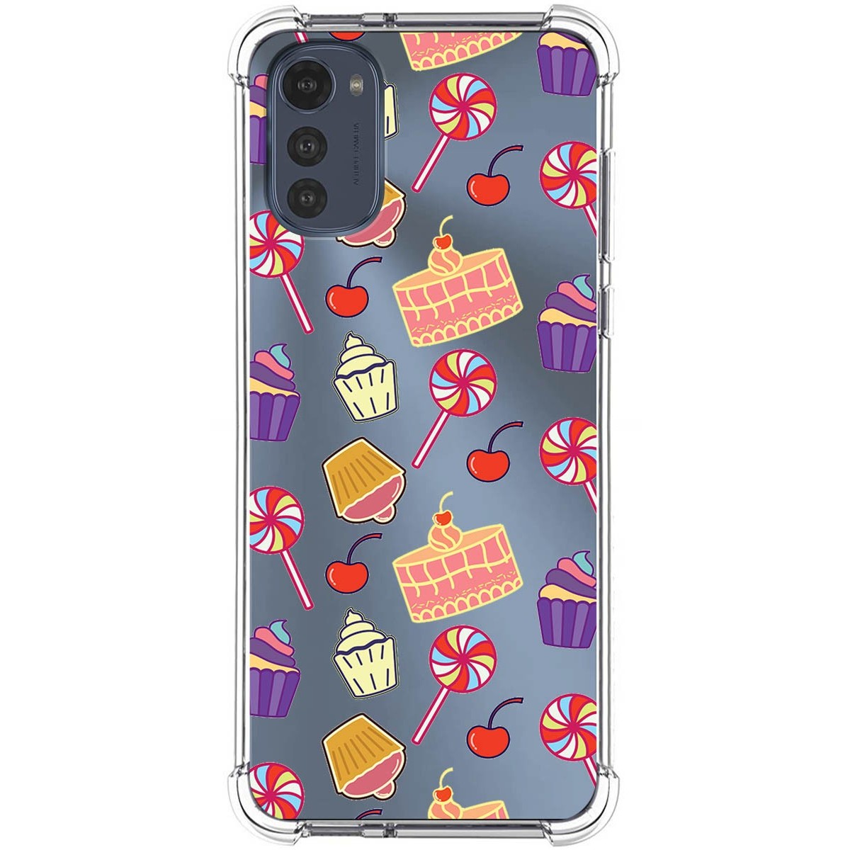 Funda Silicona Antigolpes para Motorola Moto E32 4G diseño Dulces 01 Dibujos
