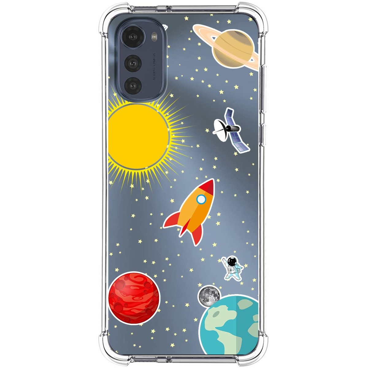 Funda Silicona Antigolpes para Motorola Moto E32 4G diseño Espacio Dibujos