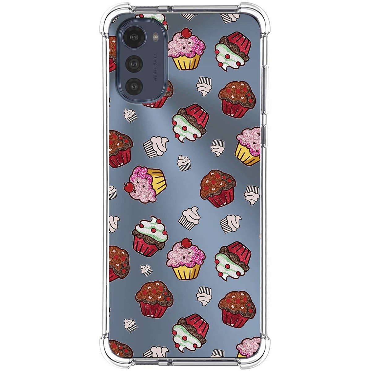Funda Silicona Antigolpes para Motorola Moto E32 4G diseño Muffins Dibujos