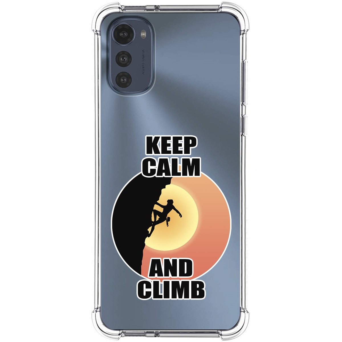 Funda Silicona Antigolpes para Motorola Moto E32 4G diseño Mujer Escalada Dibujos