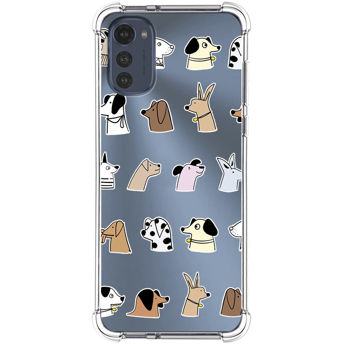 Funda Silicona Antigolpes para Motorola Moto E32 4G diseño Perros Dibujos