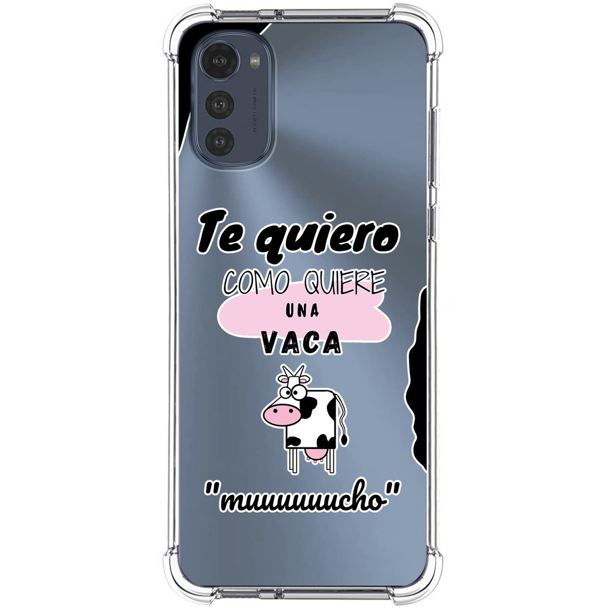 Funda Silicona Antigolpes para Motorola Moto E32 4G diseño Vaca Dibujos