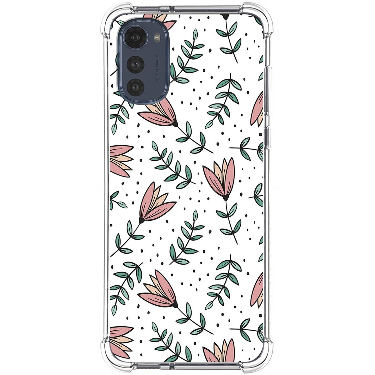 Funda Silicona Antigolpes para Motorola Moto E32 4G diseño Flores 01 Dibujos